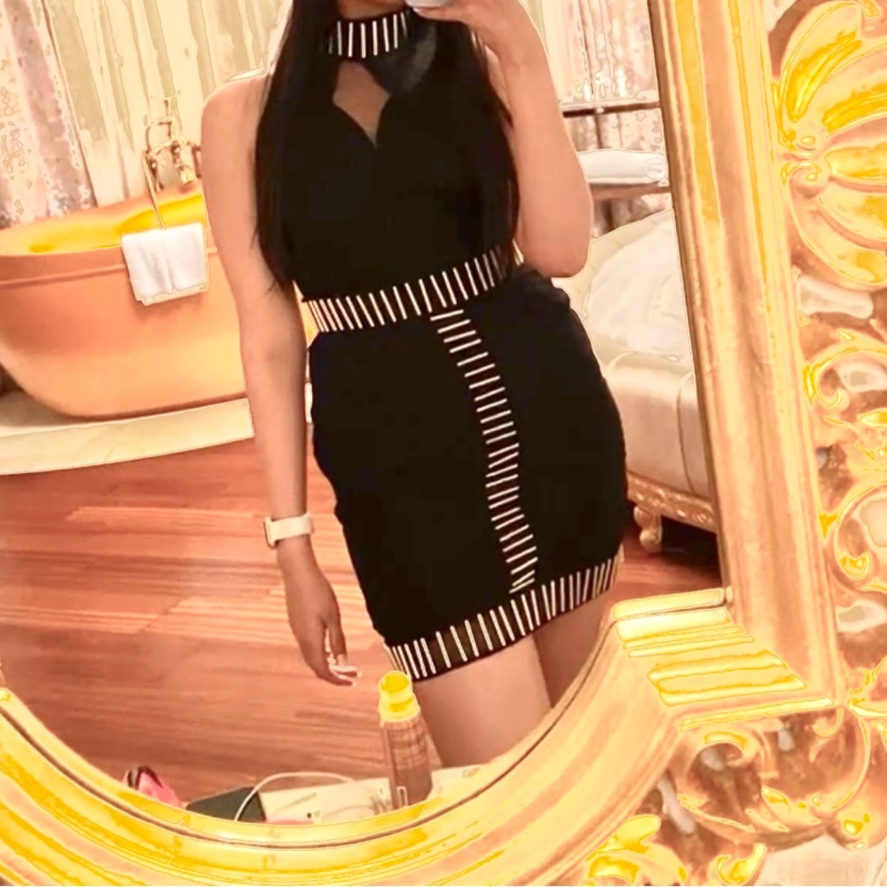 Black mini dress